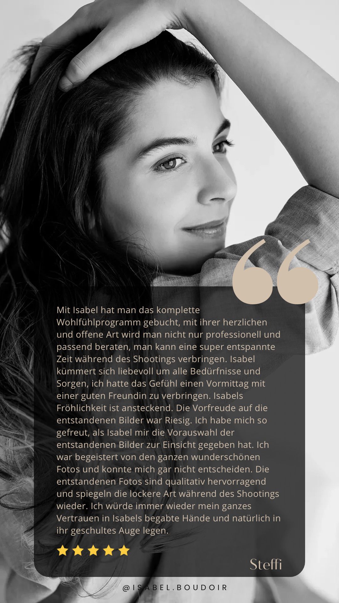 Kundenstimme zum Boudoir-Shooting