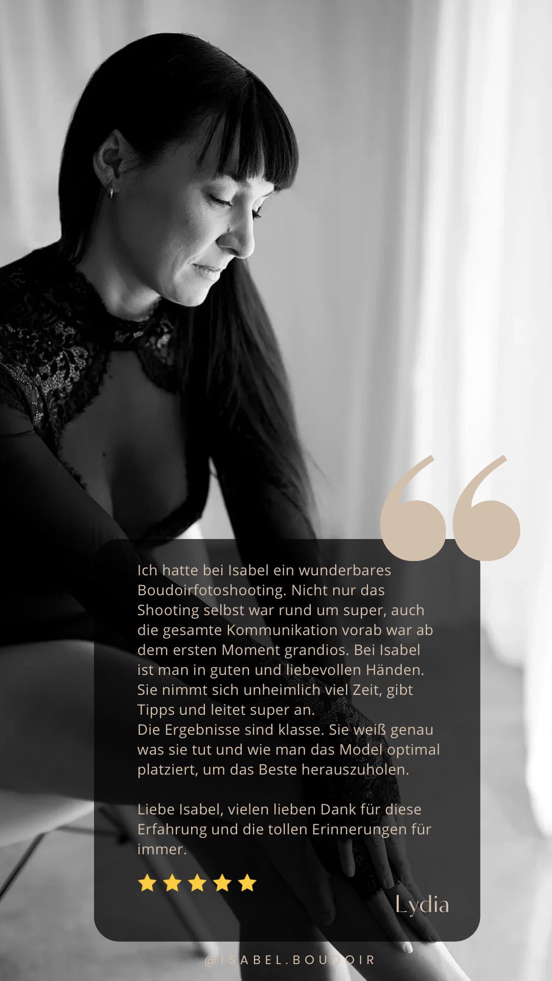 Kundenstimme zum Boudoir-Shooting